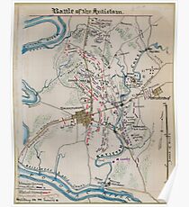 Civil War Maps 0150 Battle of the Antietam Poster