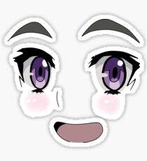 Anime Eyes Mouth Stickers Redbubble
