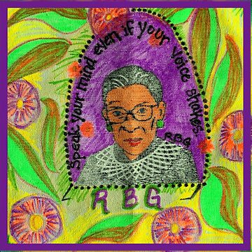 Artwork thumbnail, Ruth Bader Ginsburg with quote by Matlgirl