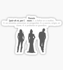SwanFireQueen + Parents definition Sticker