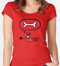 Abstract Dog Expresses Innermost Desire Women's Fitted Scoop T-Shirt