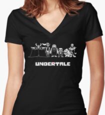 Undertale Family Women's Fitted V-Neck T-Shirt