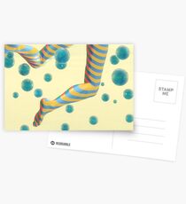 Striped stockings Postcards