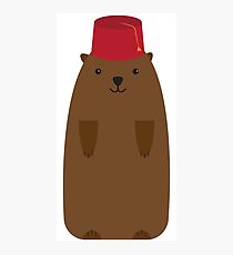 The Big Groundhog in a Fez Photographic Print