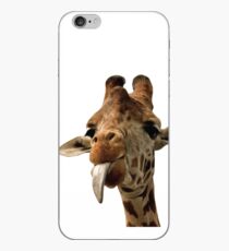 Vinilo o funda para iPhone Jirafa con linda lengua!