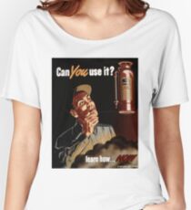 Vintage World War II Fire Extinguisher Safety Women's Relaxed Fit T-Shirt