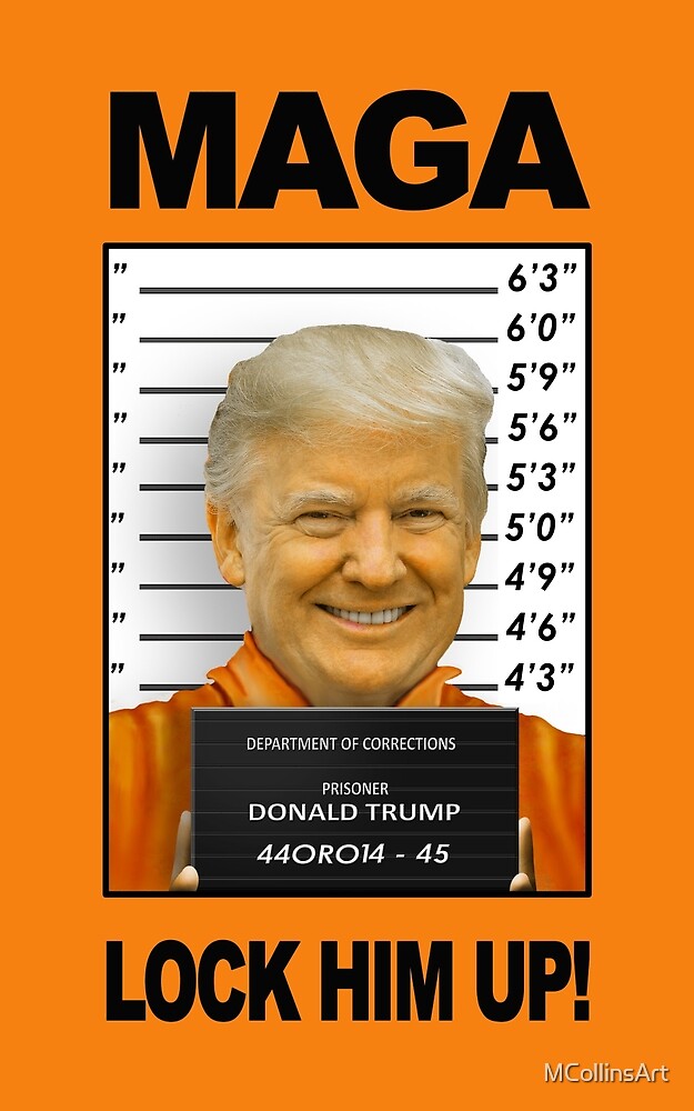 "Donald Trump Prison Mugshot Moron 45" by MCollinsArt | Redbubble