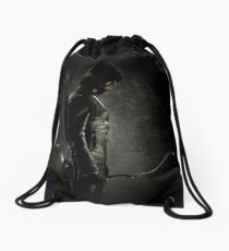 Green arrow TV Drawstring Bag