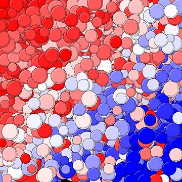 Artwork thumbnail, Red White and Blue Bubbles by MathenaArt