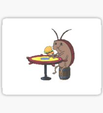 cockroach eating crabby patty - spongebob Sticker