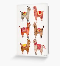 Tarjeta de felicitación Alpacas