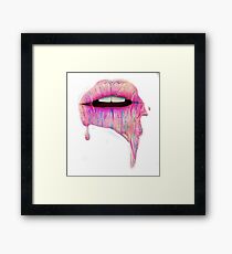 acid drip lip Framed Print