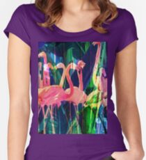 Flamingo Dance Women's Fitted Scoop T-Shirt