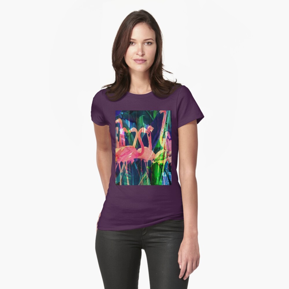 Flamingo Dance Fitted T-Shirt