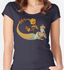 Flower Devi Green Goddess Women's Fitted Scoop T-Shirt