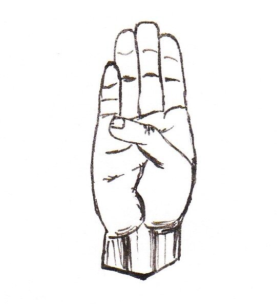 "Hand Shape B (ASL)" By Jade Chang | Redbubble