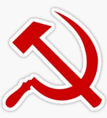 Red Hammer and Sickle Sticker