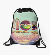 Greetings from Zion National Park Drawstring Bag