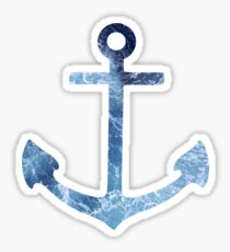 Crashing Waves Anchor Sticker