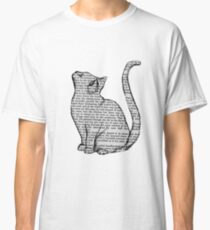 Camiseta clásica libros y gatos y libros y gatos