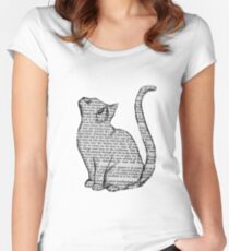 books and cats and books and cats Fitted Scoop T-Shirt