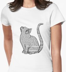 Bücher und Katzen und Bücher und Katzen Tailliertes T-Shirt für Frauen