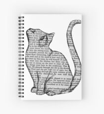 books and cats and books and cats Spiral Notebook