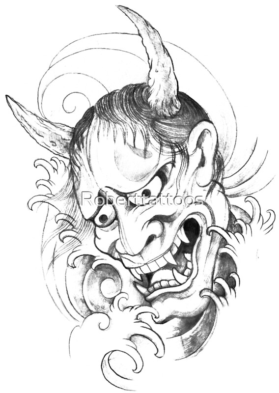 "oni sketch" by Roberttattoos | Redbubble