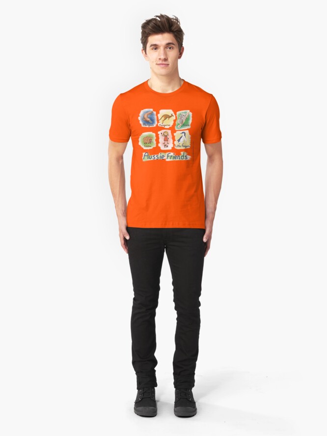 Alternate view of Me and My Aussie Friends - Girl Slim Fit T-Shirt