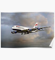 British Airways Airbus A380 Poster