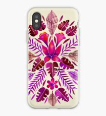 Tropische Symmetrie - Magenta iPhone-Hülle & Cover