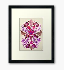 Tropical Symmetry – Magenta Framed Print