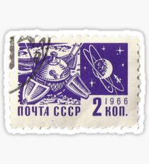 Soviet Space Postage Luna 10, 1966 Sticker