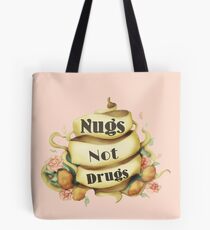 Bolsa de tela Estilo de tatuaje Nugs Not Drugs Slogan Tee