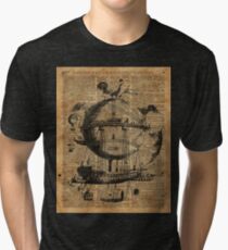 Viktorianische Steampunk-Flugmaschine Vintage T-Shirt