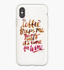 Coffee & Wine – Brown & Magenta Ombré iPhone Case