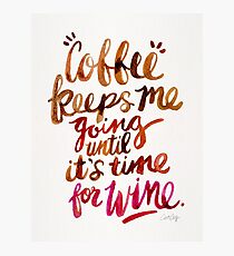 Coffee & Wine – Brown & Magenta Ombré Photographic Print