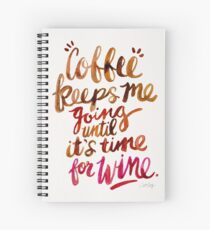 Cuaderno de espiral Café y vino - Brown & Magenta Ombré