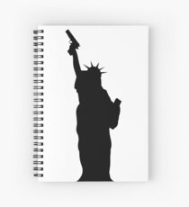 Lady Liberty with Gun Spiral Notebook