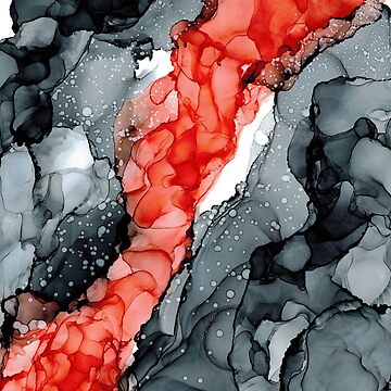 Black, White, and Gray Abstract: Original Alcohol Ink Painting