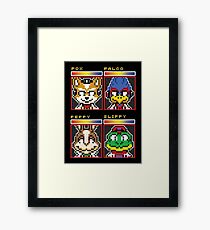 Star Fox Comm Faces - Pixel Art Framed Print