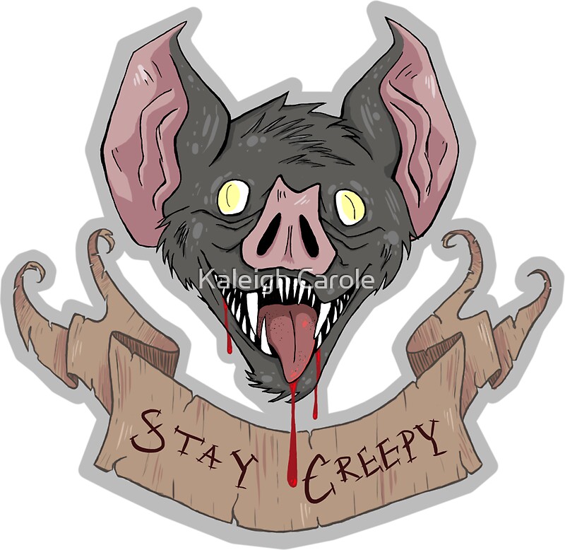 “Stay Creepy” Stickers by Kaleigh Jacobson | Redbubble