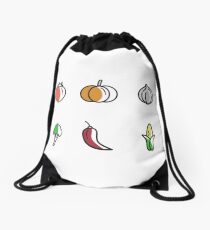 Fresh Vegetables Drawstring Bag