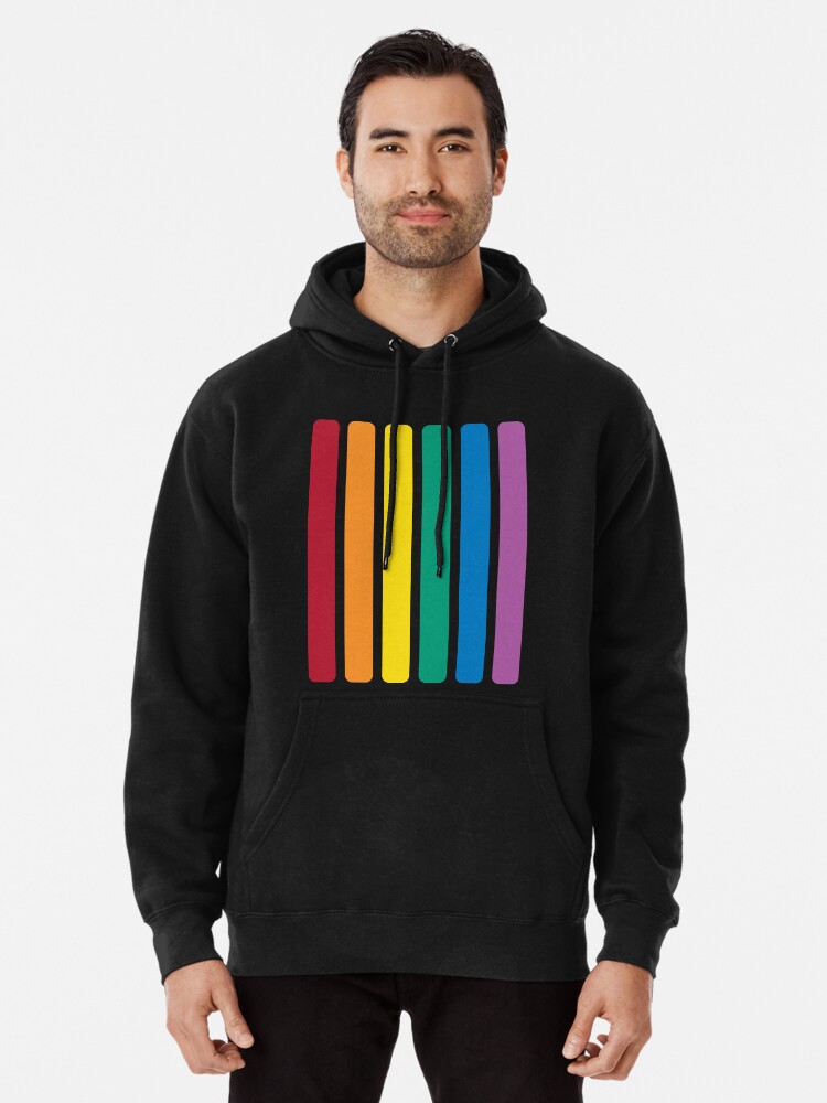 red yellow green blue hoodie