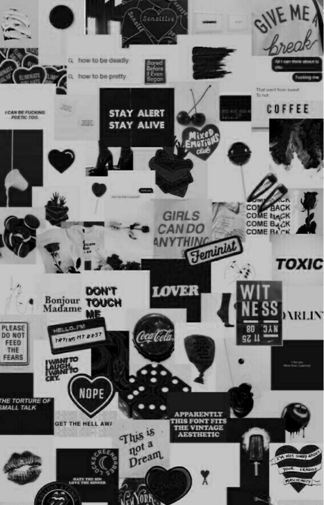 "Black and white collage " by heyurcutee Redbubble