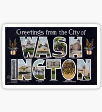 Vintage Greetings From the City of Washington Sticker