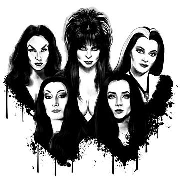 Artwork thumbnail, Goth Queens - Elvira, Vampira, Lily, Morticia by otracreativa