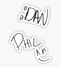 Dan and Phil Autographs Sticker