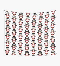 Beach Penguin in Floral Swimsuit Wall Tapestry