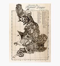 English Soccer Sigil Map Photographic Print